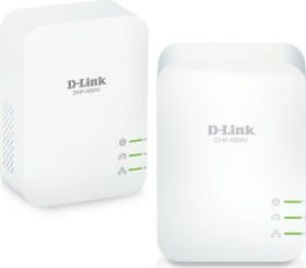 D-Link DHP-601AV 1000 HD Gigabit Starter Kit, HomePlug AV2, RJ-45, 2er-Pack