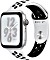 Apple Watch Nike+ Series 4 (GPS) Aluminium 44mm silber mit Sportarmband Platinum/schwarz (MU6K2FD/A)