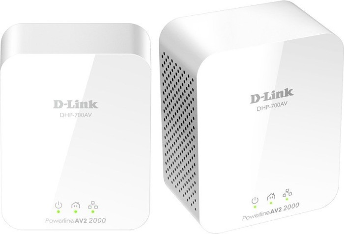 D-Link DHP-701AV 2000 HD Gigabit Starter Kit, HomePlug AV2, RJ-45, 2er-Pack