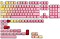 Glorious PC Gaming Race GPBT Keycaps, tworzywo sztuczne (PBT), Pink grejpfrut, różowy/żółty/czerwony, przycisków - 143 (104+39), ANSI-US Vorschaubild