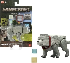Jouet Minecraft Dennis Le Loup - Peluche Interactive Avec Sons Et Bouge-bouche, Inspiré Du Film