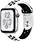 Apple Watch Nike+ Series 4 (GPS + Cellular) Aluminium 44mm silber mit Sportarmband Platinum/schwarz (MTXK2FD/A)