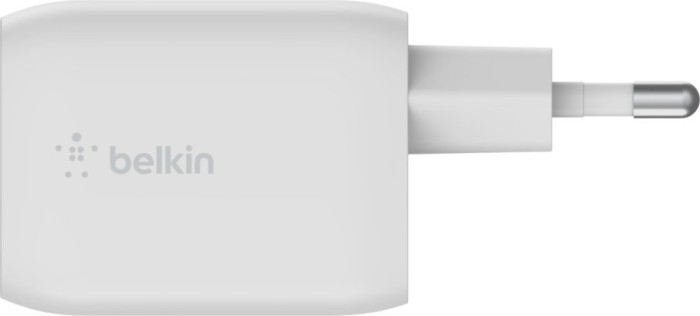 Belkin BoostCharge Pro USB-C-GaN-Ladegerät mit zwei Anschlüssen und PPS (65W) weiß