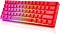 HK Gaming GK61 Red, 60% layout, red, LEDs RGB, Gateron Optical YELLOW, USB, US