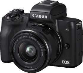 Canon EOS M50 schwarz mit Objektiv EF-M 15-45mm 3.5-6.3 IS STM