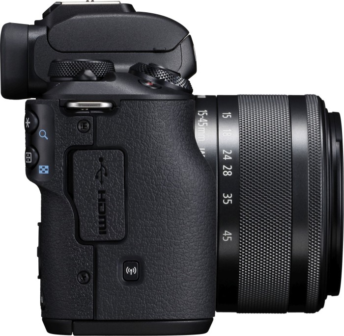 Canon EOS M50 czarny z obiektywem EF-M 15-45mm IS STM i EF-M 22mm STM