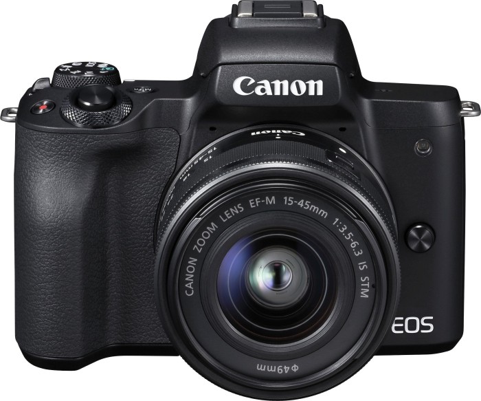 Canon EOS M50 czarny z obiektywem EF-M 15-45mm IS STM i EF-M 22mm STM