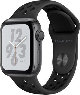 Apple Watch Nike+ Series 4 (GPS) Aluminium 40mm grau mit Sportarmband anthrazit/schwarz