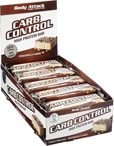 Body Attack Carb Control Proteinriegel 1.5kg (15x 100g)