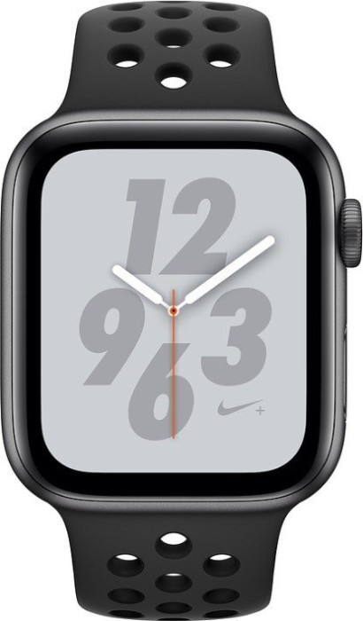 Apple Watch Nike+ Series 4 (GPS) Aluminium 44mm grau mit Sportarmband anthrazit/schwarz