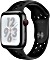 Apple Watch Nike+ Series 4 (GPS + Cellular) Aluminium 44mm grau mit Sportarmband anthrazit/schwarz (MTXM2FD/A)