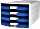 HAN Impuls Schubladenbox A4, offene Schubladen, blau/grau (1013-14)