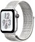 Apple Watch Nike+ Series 4 (GPS) Aluminium 40mm silber mit Sport Loop weiß (MU7F2FD/A)