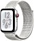Apple Watch Nike+ Series 4 (GPS + Cellular) Aluminium 44mm silber mit Sport Loop weiß (MTXJ2FD/A)