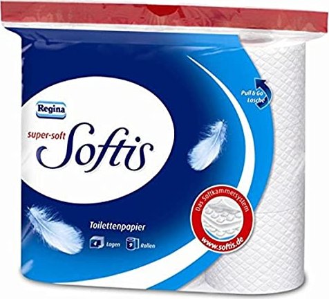 Regina Softis 4-lagig Toilettenpapier weiß, 9 Rollen