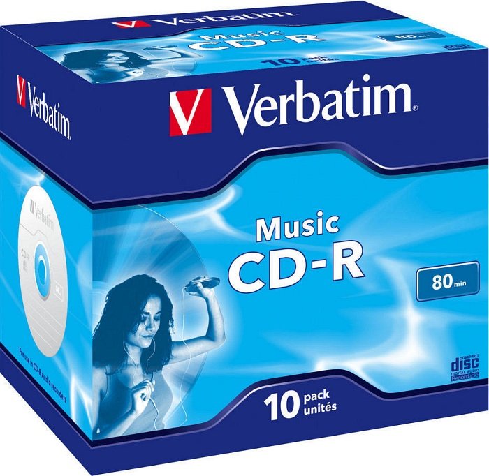 Verbatim Music CD-R 80min/700MB 16x, 10er Jewelcase
