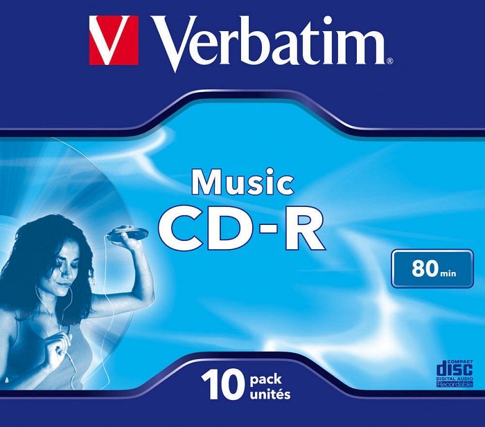 Verbatim Music CD-R 80min/700MB 16x, Jewelcase 10 sztuk