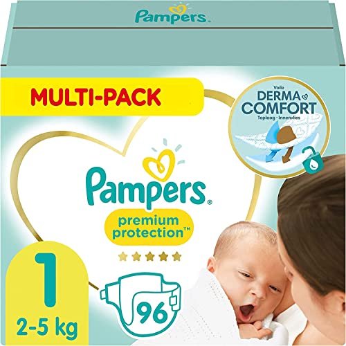 Pampers Premium Protection New Baby Gr.1 Einwegwindel, 2-5kg, 96 Stück