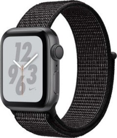 Apple Watch Nike+ Series 4 (GPS) Aluminium 40mm grau mit Sport Loop schwarz