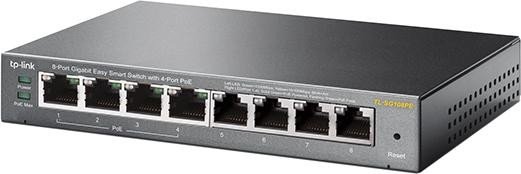 TP-Link TL-SG100 Desktop Gigabit Easy Smart Switch, 8x RJ-45, 55W PoE/64W PoE+, verschiedene Revisionen
