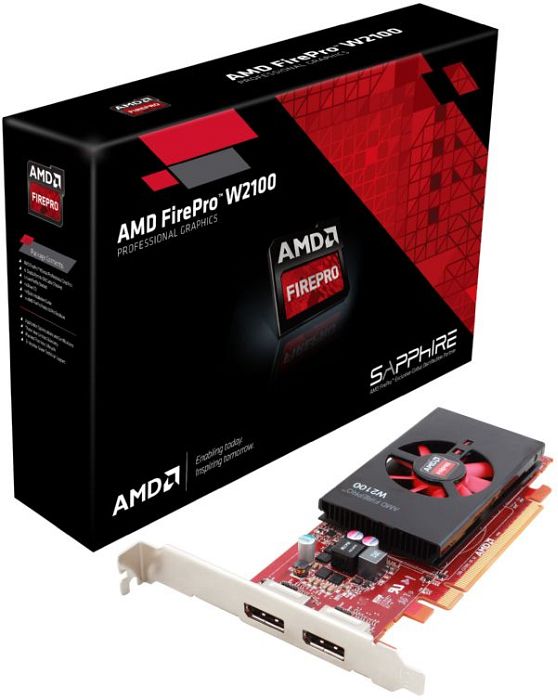 AMD FirePro W2100, 2GB DDR3, 2x DP