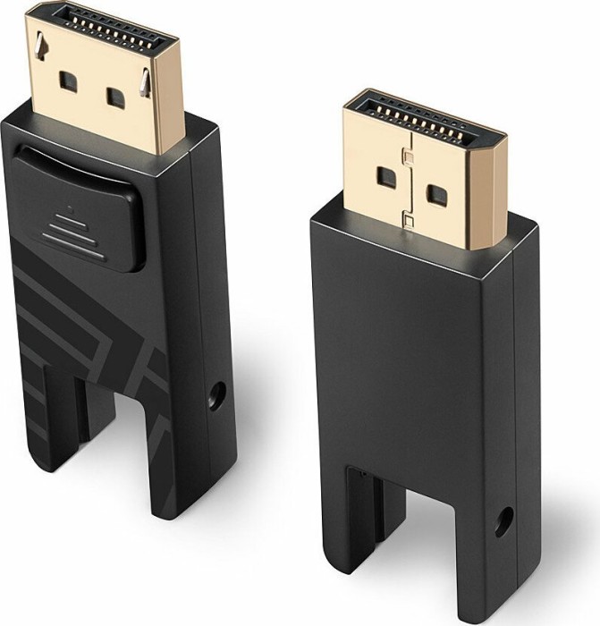 Lindy Fibre Optic Hybrid Line Mini DisplayPort/Mini DisplayPort 1.4 Kabel mit abnehmbaren DisplayPort Steckern schwarz, 10m