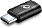 Cellularline Micro USB to USB-C Adapter schwarz (CHADUSBCK)