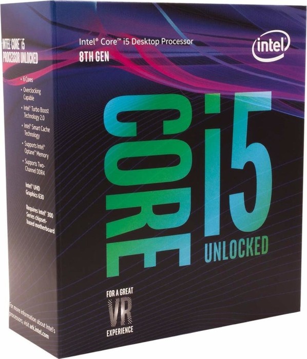 Intel Core i5-8600K, 6C/6T, 3.60-4.30GHz, box bez chłodzenia