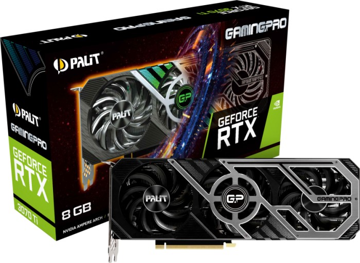 Palit GeForce RTX 3070 Ti GamingPro, 8GB GDDR6X, HDMI, 3x DP
