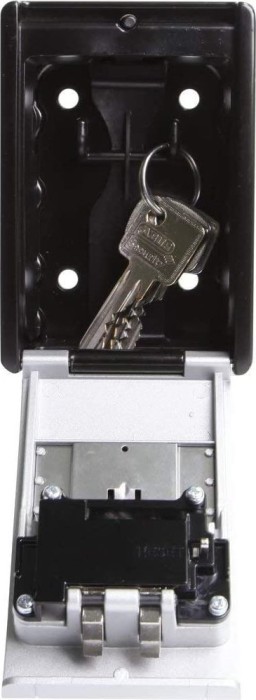 ABUS KeyGarage 787 LED zur Wandmontage schwarz/silber, Schlüsselkasten, mechanische Zahlenkombination