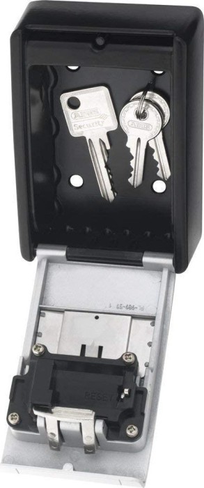 ABUS KeyGarage 787 LED zur Wandmontage schwarz/silber, Schlüsselkasten, mechanische Zahlenkombination