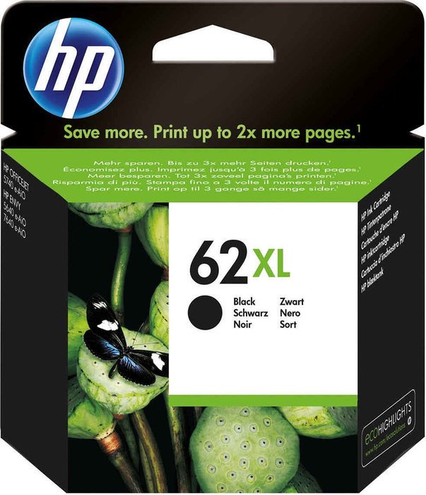 HP Druckkopf mit Tinte 62 XL schwarz