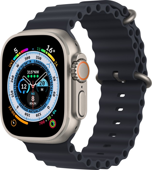 Apple Watch Ultra mit Ocean Armband Mitternacht (MQF ...