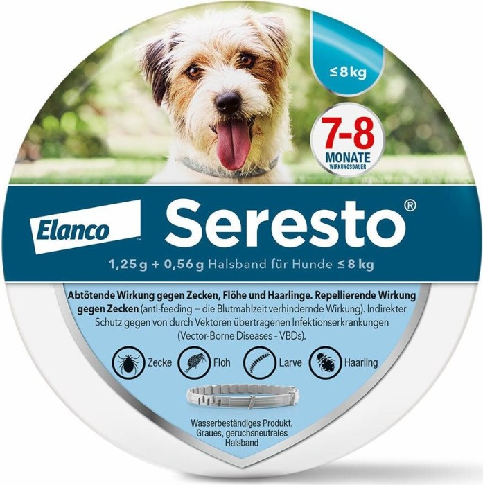Bayer Seresto Zecken-Flohband für Hunde unter 8kg, 38cm