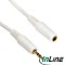 InLine 3.5mm jack extension cable white 10m (99937W)