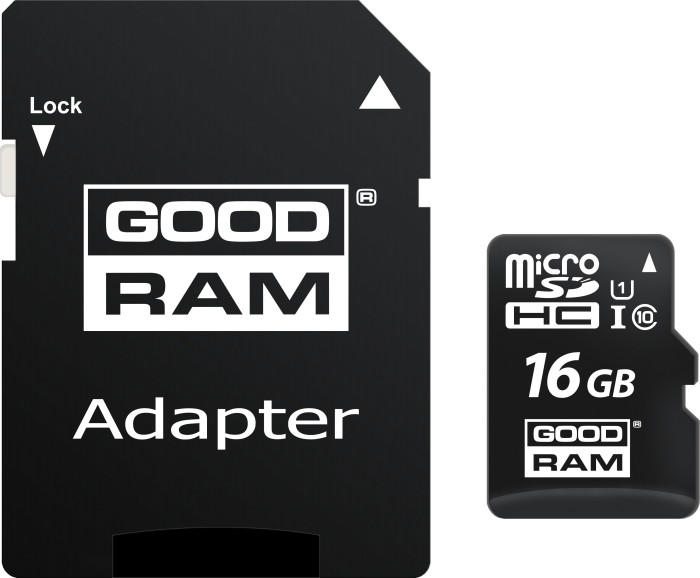 goodram M1AA R100 microSDHC 16GB Kit, UHS-I U1, Class 10