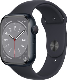 Apple Watch Series 8 (GPS) 45mm Aluminium Mitternacht mit Sportarmband Mitternacht (MNP13FD)