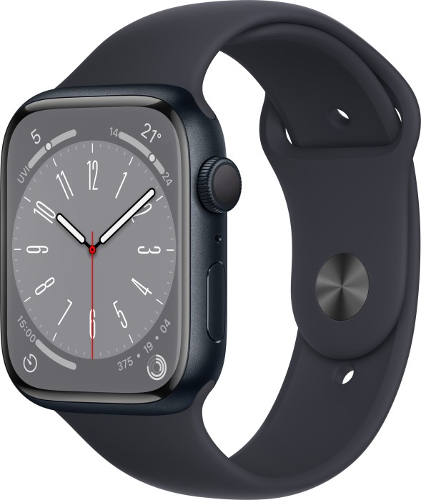 Apple Watch Series 8 (GPS) 45mm Aluminium Mitternach ...