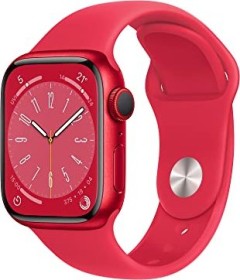 Apple Watch Series 8 (GPS) 45mm Aluminium (PRODUCT)RED mit Sportarmband (PRODUCT)RED