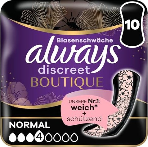 Always Discreet Boutique normalny Hygieneeinlage, 10 sztuk
