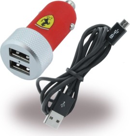 Ferrari Kfz-Ladegerät inkl. Micro-USB-Kabel rot