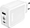 Hama Ladegerät USB USB-C Power Delivery/Quick Charge 3.0 + USB-A 42W weiß (183320)