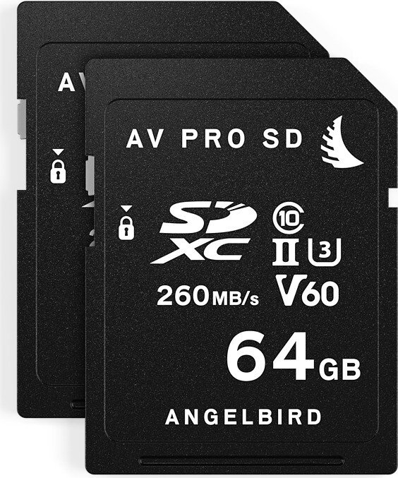 Angelbird AV PRO SD MK2 V60 R260/W140 SDXC 64GB, UHS-II U3, Class 10, 2er-Pack