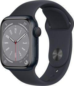 Apple Watch Series 8 (GPS) 41mm Aluminium Mitternacht mit Sportarmband Mitternacht (MNP53FD)