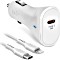 SBS Mobile Made For Apple Car Charger Kit weiß (TECRKITPD20LIGW)