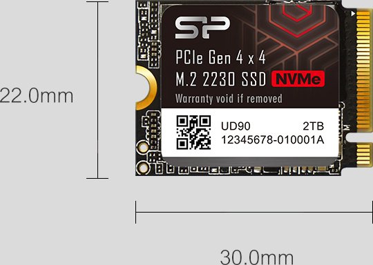 Silicon Power 2TB UD90 2230 NVMe 4.0 Gen4 PCIe M.2 SSD R/W up to