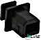 InLine Staubschutz für USB B Buchse, 50 Stück, schwarz (59948F)