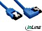 InLine przewód SATA niebieski, prosty/lewo łamany 0.5m (27705L)