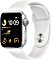Apple Watch SE 2022 (GPS) 40mm silber mit Sportarmband weiß (MNJV3FD)
