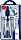 Staedtler Noris Club 550 Schulzirkel Metall mit Mittelrad, Universaladapter, Verlängerung, silber/blau (550 02)